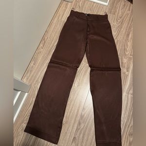 Beautiful satin brown pants from Zara. Size S. True to Size